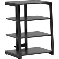 HOMCOM TV Stand Cabinet for 28 Inch TVs, Corner TV Unit with Open Adjustable Shelves and Extension Lead Holder, Entertainment Unit Aosom UK
