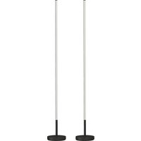 HOMCOM Corner Lamp Set of 2, 1450 lm LED Floor Lamp w/ 3-Level Brightness, Foot Switch, 3000K, Minimalist Corner Light, Black