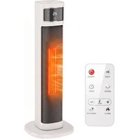 HOMCOM Portable Space Heater, 2000W Ceramic Heater with 4 Modes (Eco Mode), Adjustable Thermostat, Remote, Low Energy