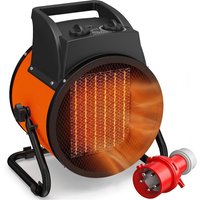 Outsunny Industrial Fan Heater 5000W with Tilting, Electric Ceramic Space Heater with Adjustable Thermostat, Handle