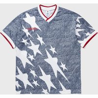 Adidas Men's Denim Graphic Jersey Top White/Dark Blue