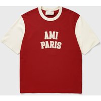 TSHIRT WITH AMI PARIS FELT EMBROIDERY