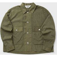 Cropped Nylon Button Up Shirt