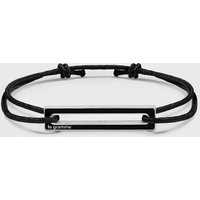 1.7g polished sterling silver black lacquered cord bracelet