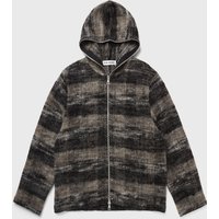 Our Legacy Men's Woods Check Lofty Wool Full Zip Hood Night