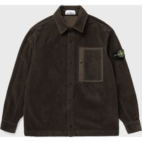 Stone Island Men's Organic Cotton Corduroy Overshirt Charcoal