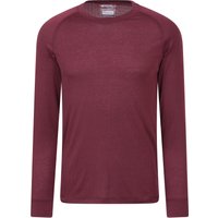 Talus – męski top z długimi rękawami i okrągłym dekoltem - Burgundy