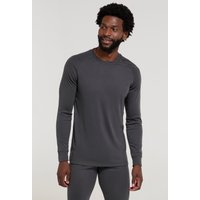 Talus – męski top z długimi rękawami i okrągłym dekoltem - Grey