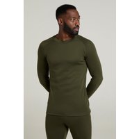 Talus – męski top z długimi rękawami i okrągłym dekoltem - Green