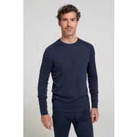 Talus – męski top z długimi rękawami i okrągłym dekoltem - Navy