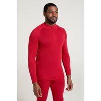 Talus – męski top z długimi rękawami i suwakiem pod szyją - Red
