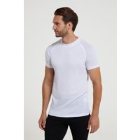 Talus – męski top z krótkimi rękawami i okrągłym dekoltem - White