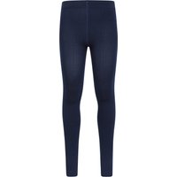 Legginsy dziecięce w technologii IsoTherm ze szczotkowanych włókien - Navy