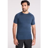 Summit II Męski T-shirt Merino - Navy