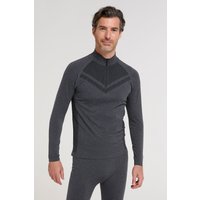 Ventina — męska bezszwowa zapinana na suwak bielizna termoaktywna - Grey