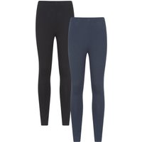 Legginsy damskie z mieszanki bawełny Multipack - Navy