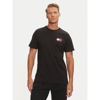 Tommy Jeans T-Shirt Essential Flag DM0DM20740 Schwarz Slim Fit