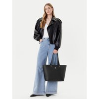 Handtasche Tommy Hilfiger Th Emblem Tote AW0AW15178 Schwarz