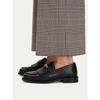 Slipper Tommy Hilfiger Th Chain Fringe Leather Loafer FW0FW09668 Schwarz