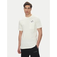 adidas T-Shirt Lounge Slides Graphic Pocket JM0374 Weiß Regular Fit