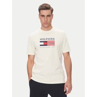 Tommy Hilfiger T-Shirt American Monotype MW0MW39843 Écru Regular Fit