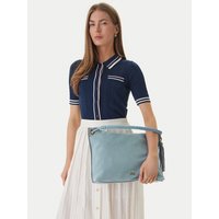 Handtasche Tommy Hilfiger Th Statement Leather Bag Suede AW0AW18402 Hellblau