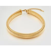 Textured Adjustable Choker For Women Wholesale Necklaces Gold Color Collares Fashion Gift Party Jewelry P233384