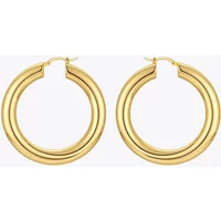 Pipe Hoop Earrings For Women 2025 Gold Color Piercing Earings Boucle Oreille Femme Fashion Jewelry Gifts E211289