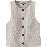 2025 Summer Office Lady Suits Women O Neck Single Buttons Vest Blazer+High Waist Wide Leg Pants Fashion Sets
