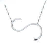 Enfashion Letter Necklaces Pendants Alfabet Initial Necklace Stainless Steel Choker Necklace Women Jewelry Kolye Collier collare