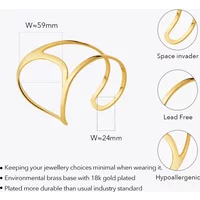 Pulseras Palm Bangle For Women Space Invader Fantasy Gold Color Simple Delicate Bracelet Fashion Jewelry Gift B232331