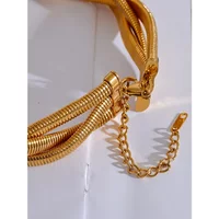 Trendy Stainless Steel Chain Weave Thick Torques Punk Metal Statement Choker Necklace Attractive Fashion Jewelry