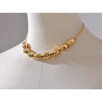 Waterproof Stainless Steel Statement Necklace Bracelet Set Gold Silver Color Geometric Metal Fashion Unusual Jewelry New
