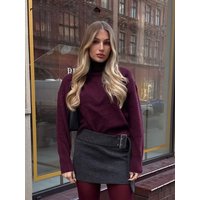 Women Winter Fashion Versatile Solid Soft Basic High Neck Long Sleeve Knitted Pullover Female Elegant Warm Casual Sweater