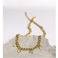 Link Chain Choker Necklace Women Accessories Stainless Steel Gold Color Statement Men Necklaces Jewelry Gifts P193021
