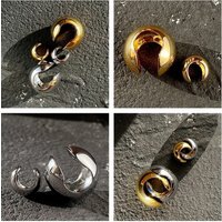 Punk Ball Ear Cuff Clip On Earrings For Women Gold Color Rock Pea Earings Without Piercing Pendientes Mujer EC191038