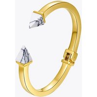 Enfashion Natural Stone Spike Cuff Bracelet Manchette Gold color Bangle Bracelet Women Stainless Steel Bracelets Bangles