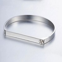 Enfashion Personalized Engraved Name Bracelet Gold Color Bar Screw Bangles Lovers Bracelets For Women Men Cuff Bracelets B4003-M