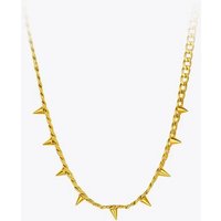 Punk Spikes Pendant Necklace Women Stainless Steel Gold Color Rock Chain Hiphop Choker Necklaces Fashion Jewelry P3091