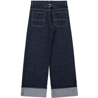 2025 Women New Fashion Solid Rolled Hem Pocket Denim Trousers Female Elegant High Street Zipper Casual Ankle Length Jeans