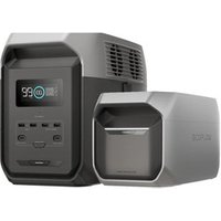 EcoFlow DELTA 3 1500 1536 Wh hordozható erőmű extra akkumulátor 1024 Wh fekete