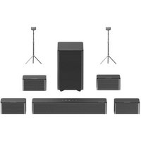 Ultimea Poseidon D80 71 Soundbar + 1 Paar x Steady 300 Lautsprecherständer Dolby Atmos 460 W Spitzenleistung AppSteuerung