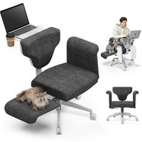 NEWTRAL FreedomXFB MultiPosture Stuhl mit Armlehnen Criss Cross Bürostuhl mit LaptopTablett Verstellbarer ergonomischer Liegestuhl für Homeoffice