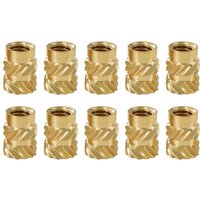 TWO TREES 10pcs M4 Mellow Brass Hot Melt Insert Nuts