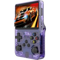 R36S Handheld Game Console 128GB Transparent Purple