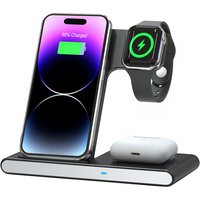 W336 3 in 1 Wireless Charger for iPhone Samsung Airpods Apple Watch