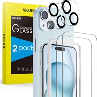 SPARIN 5 Pack HD Screen Protector Set for iPhone 15
