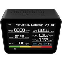 2C08 13 in 1 Tuya WIFI Air Quality Monitor Black