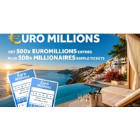 500 EuroMillions Lines & 500 Millionaires Raffle Tickets