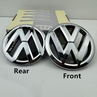 2pcs Volkswagen Front Grill Badge Rear Trunk Lid Emblem Logo Decorative For VW Polo 2009-2018 Auto Replacement Accessories CWX1 polo 2014-2018